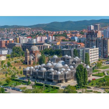 Lais Puzzle - Nationalbibliothek des Kosovo und unvollendete serbisch-orthodoxe Kirche Christus der Erlöser in Prishtina, Kosovo - 100, 200, 500 & 1.000 Teile