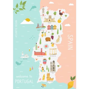 Lais Puzzle - Karte, Portugal - 100, 200, 500 & 1.000 Teile