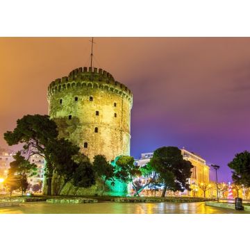 Lais Puzzle - Weißer Turm von Thessaloniki in Griechenland bei Nacht - 100, 200, 500 & 1.000 Teile