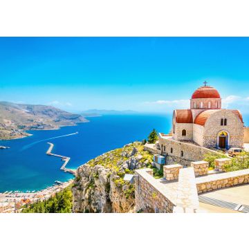 Lais Puzzle - Abgelegene Kirche mit roter Bedachung auf einer Klippe, Griechenland - 100, 200, 500 & 1.000 Teile