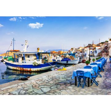 Lais Puzzle - Traditionelle Griechenland-Serie - Insel Chalki mit alten Booten und Tavernen - 100, 200, 500 & 1.000 Teile