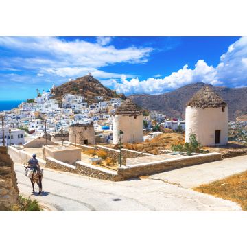 Lais Puzzle - Traditionelle Häuser, Windmühlen, Kirchen und Esel auf der Insel Ios, Kykladen, Griechenland - 100, 200, 500 & 1.000 Teile