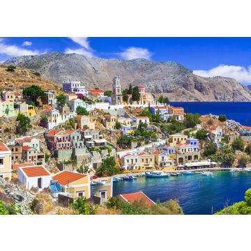 Lais Puzzle - Traditionelle farbenfrohe Griechenland-Serie - schöne Insel Symi (bei Rhodos) Dodekanes - 100, 200, 500 & 1.000 Teile