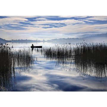 Lais Puzzle - Fischer im See Zazari, in der Nähe des Dorfes Limnochori, Gemeinde Amyndaio, Florina, Mazedonien, Griechenland - 100, 200, 500 & 1.000 Teile