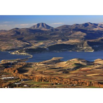Lais Puzzle - Die "Hohe" Brücke von Servia (1372 Meter lang) und der Polyfytos-See, Kozani, Mazedonien, Griechenland - 100, 200, 500 & 1.000 Teile