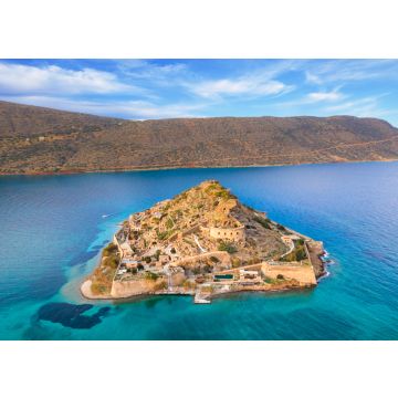Lais Puzzle - Blick auf die Insel Spinalonga mit ruhiger See, Golf von Elounda, Kreta, Griechenland - 100, 200, 500 & 1.000 Teile
