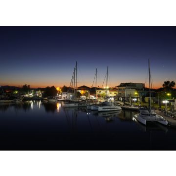 Lais Puzzle - Kleiner griechischer Hafen bei Komotini bei Nacht gesehen - 100, 200, 500 & 1.000 Teile