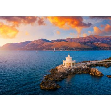 Lais Puzzle - Luftaufnahme des Leuchtturms von Saint Theodore in Lassi, Argostoli, Kefalonia Insel in Griechenland. Leuchtturm des Heiligen Theodore auf der Insel Kefalonia, Stadt Argostoli, Griechenland - 100, 200, 500 & 1.000 Teile