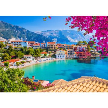 Lais Puzzle - Kefalonia, Griechenland. Buntes Dorf Assos auf Kefalonia, Griechenland - 100, 200, 500 & 1.000 Teile