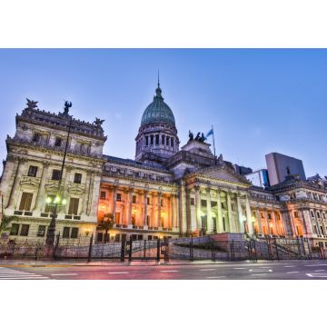 Lais Puzzle - Fassade des argentinischen Nationalkongresses bei Sonnenuntergang - 100, 200, 500, 1.000 & 2.000 Teile