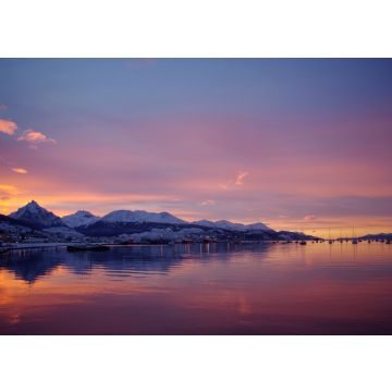 Lais Puzzle - Blick auf einen spektakulären Sonnenaufgang in der Bucht von Ushuaia, Tierra del Fuego, Argentinien - 100, 200, 500, 1.000 & 2.000 Teile