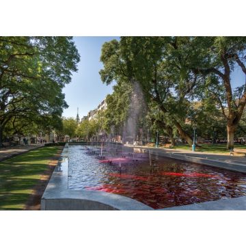 Lais Puzzle - Plaza Independencia (Unabhängigkeitsplatz) Brunnen mit rotem Wasser wie Wein - Mendoza, Argentinien - Mendoza, Argentinien - 100, 200, 500, 1.000 & 2.000 Teile