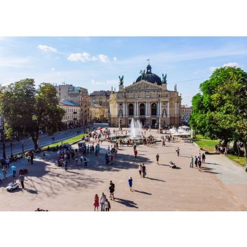 Lais Puzzle - Lviv, Ukraine: Platz vor der Lviv-Oper. Luftaufnahme - 100, 200, 500, 1.000 & 2.000 Teile
