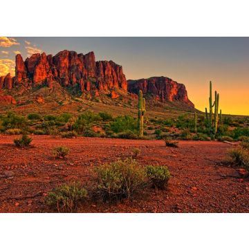 Lais Puzzle - Sonnenuntergang in der Wüste mit Berg in der Nähe von Phoenix, Arizona, USA - 100, 200, 500 & 1.000 Teile