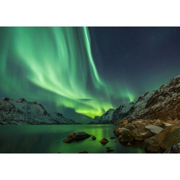 Lais Puzzle - Aurora Borealis reflektiert zwischen zwei Fjorden in Tromsø - 1.000 Teile