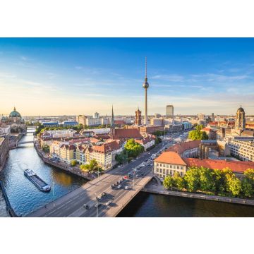 Lais Puzzle - Berliner Skyline-Panorama mit Fernsehturm und Spree bei Sonnenuntergang, Deutschland - 100, 200, 500 & 1.000 Teile