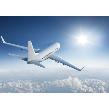 Lais Puzzle - Verkehrsflugzeug fliegt der Sonne am blauen Himmel entgegen - 100, 200, 500 & 1.000 Teile