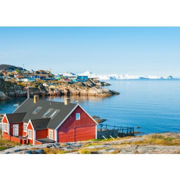 Lais Puzzle - Bunte Häuser am Ufer des Atlantischen Ozeans in Ilulissat, Westgrönland - 100, 200, 500 & 1.000 Teile