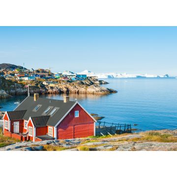 Lais Puzzle - Bunte Häuser am Ufer des Atlantischen Ozeans in Ilulissat, Westgrönland - 1.000 Teile