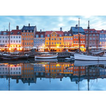 Lais Puzzle - Panorama der Nordseite des Nyhavn mit bunten Fassaden alter Häuser und alter Schiffe in der Altstadt von Kopenhagen, der Hauptstadt Dänemarks - 100, 200, 500 & 1.000 Teile