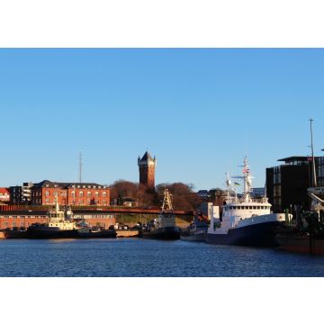 Lais Puzzle - Blick auf den Hafen von Esbjerg und den historischen Wasserturm, Dänemark - 100, 200, 500 & 1.000 Teile