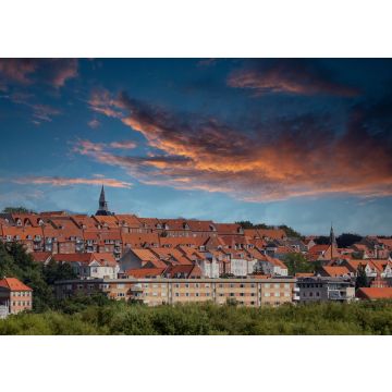 Lais Puzzle - Bunte Wolken über rotem Dach in Randers Stadt Dänemark - 100, 200, 500 & 1.000 Teile