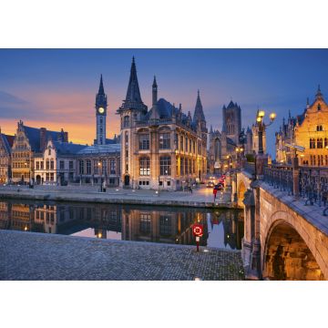 Lais Puzzle - Gent, Belgien bei Sonnenuntergang - 100, 200, 500 & 1.000 Teile