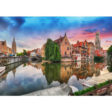 Lais Puzzle - Brügge bei dramatischem Sonnenuntergang, Belgien - 100, 200, 500 & 1.000 Teile