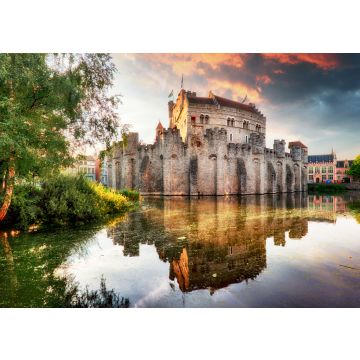 Lais Puzzle - Gent - Schloss Gravensteen bei dramatischem Sonnenaufgang - 100, 200, 500 & 1.000 Teile
