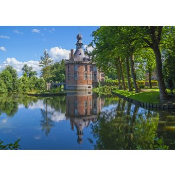Lais Puzzle - Spiegelung des Schlosses Ooidonk an einem Sommertag in der Region des Flusses Leie in der Nähe von Gent (Ghent auf Englisch), Belgien - 100, 200, 500 & 1.000 Teile