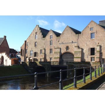 Lais Puzzle - s'Hertogenmolens: große Wassermühlen am Fluss Demer in Aarschot (Belgien). Erbaut um 1510. Ansicht von Osten - 100, 200, 500 & 1.000 Teile