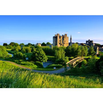 Lais Puzzle - Historische Burg von Trim mit Fußgängerbrücke. Spätes Tageslicht, Grafschaft Meath, Irland - 100, 200, 500 & 1.000 Teile