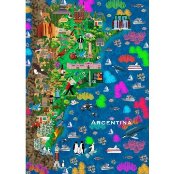 Lais Puzzle - Karte Argentinien - 100, 200, 500 & 1.000 Teile