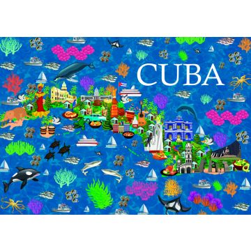 Lais Puzzle - Karte Kuba - 100, 200, 500 & 1.000 Teile
