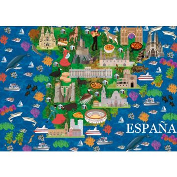 Lais Puzzle - Karte Spanien - 100, 200, 500 & 1.000 Teile