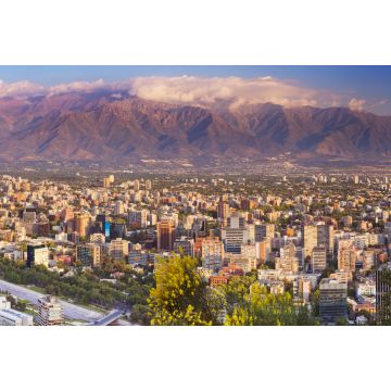 Lais Puzzle - Skyline von Santiago de Chile vom Cerro San Cristobal, Sonnenuntergang - 2.000 Teile