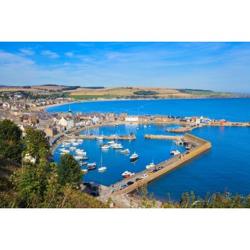 Lais Puzzle - Luftaufnahme des Hafens in der Bucht von Stonehaven, Aberdeenshire, Schottland - 2.000 Teile