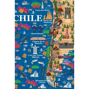 Lais Puzzle - Karte Chile - 2.000 Teile