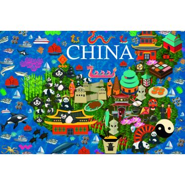 Lais Puzzle - Karte China - 2.000 Teile