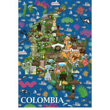 Lais Puzzle - Karte Kolumbien - 2.000 Teile