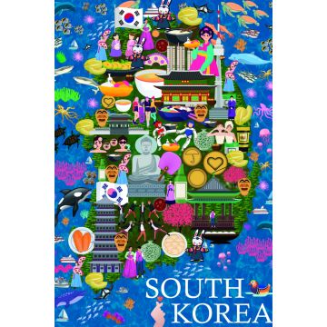 Lais Puzzle - Karte Südkorea - 2.000 Teile