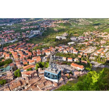 Lais Puzzle - Blick vom Mount Titano, San Marino, auf die Seilbahn - 2.000 Teile