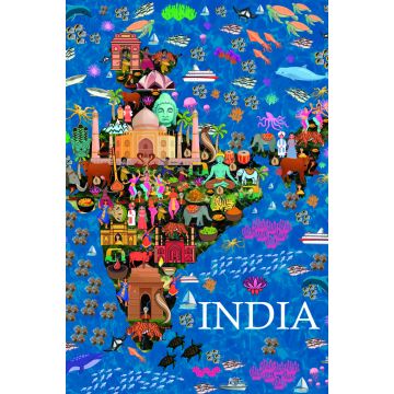 Lais Puzzle - Karte Indien - 2.000 Teile