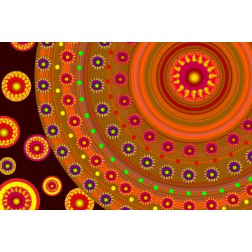 Lais Puzzle - Unmögliche psychedelische Farben: Kreise von Rosen - 2.000 Teile