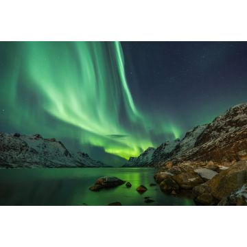 Lais Puzzle - Aurora Borealis reflektiert zwischen zwei Fjorden in Tromsø - 2.000 Teile
