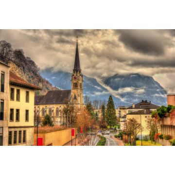 Lais Puzzle - Blick auf die Kathedrale von St. Florin in Vaduz - Liechtenstein - 2.000 Teile