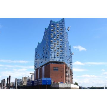 Lais Puzzle - Elbphilharmonie Hamburg - Blick von Überseebrücke auf Stirnseite mit Möwe - 2.000 Teile