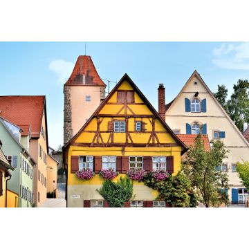 Lais Puzzle - Historische Häuser mit Weißem Turm, Dinkelsbühl - Föhrenberg - 2.000 Teile