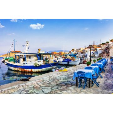 Lais Puzzle - Traditionelle Griechenland-Serie - Insel Chalki mit alten Booten und Tavernen - 2.000 Teile