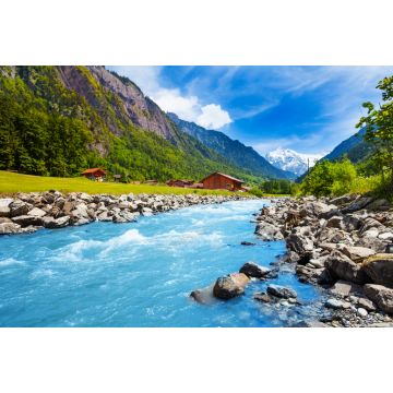 Lais Puzzle - Schweizer Landschaft mit Flusslauf und Häusern - 2.000 Teile